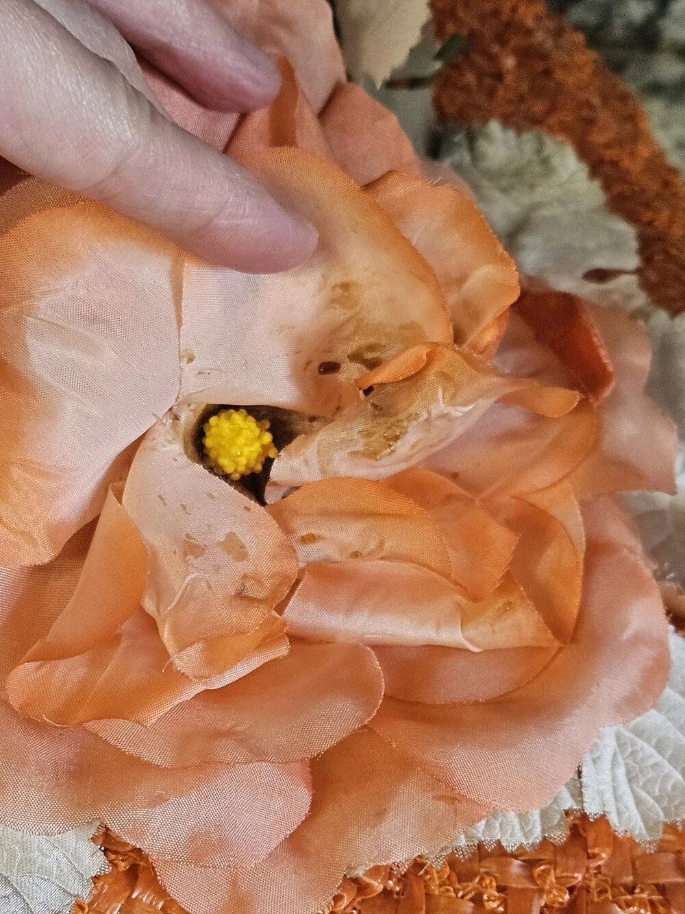 Vintage Straw Fascinator Derby Hat with Floral Accent
